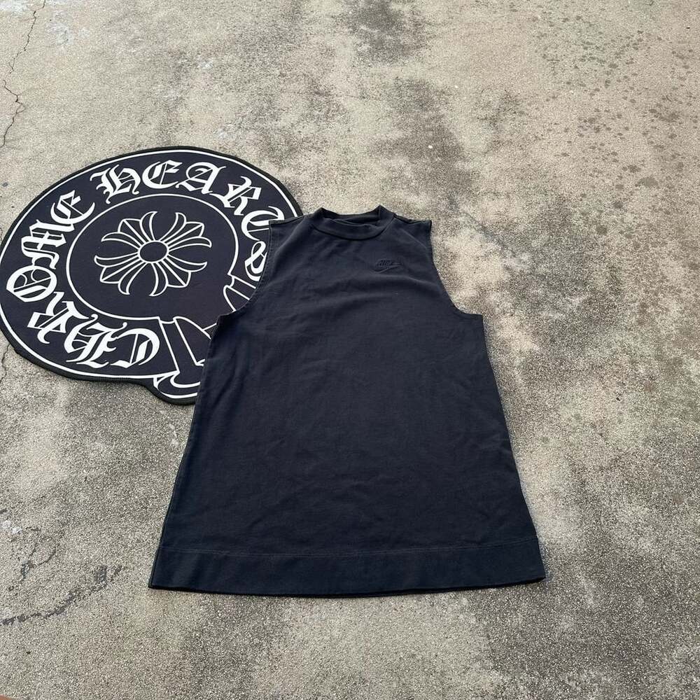 Nike Tank Top Size S Black Mock Neck Athletic